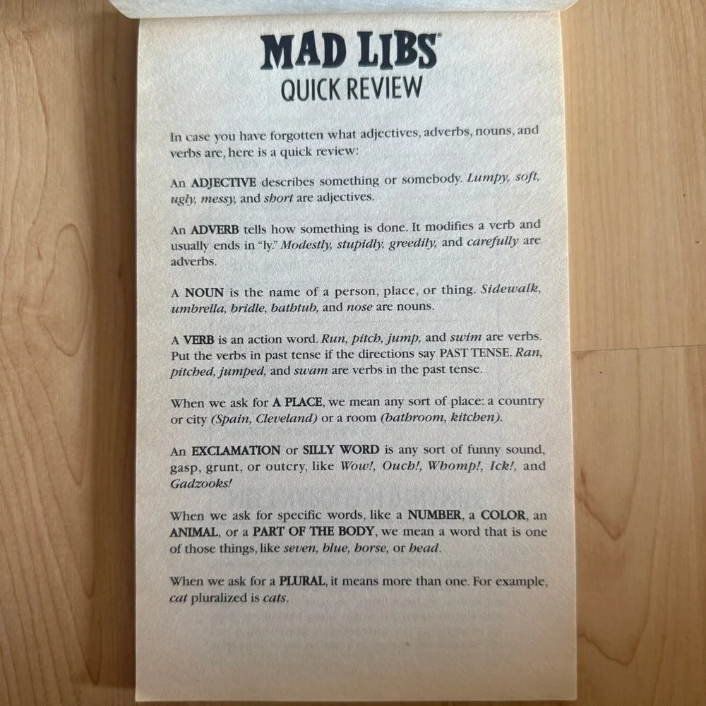 NEW Vintage 2005 Napoleon Dynamite Mad Libs “World’s Greatest Word Game”